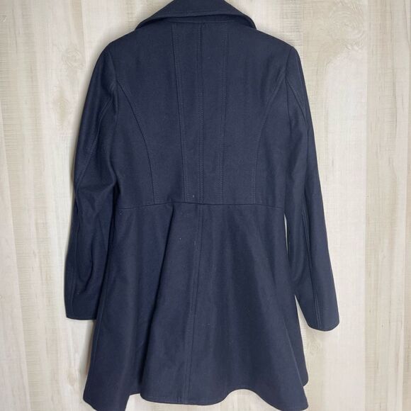 Liz Claiborne navy wool‎ double breasted coat, size large - Picture 8 of 15